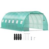 VEVOR Walk-in Tunnel Greenhouse 20 x 10 x 7 ft Portable Plant Hot House w/Zippered Door