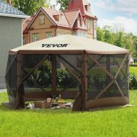 VEVOR Camping Gazebo Tent 6 Pop-up Canopy Screen Tent
