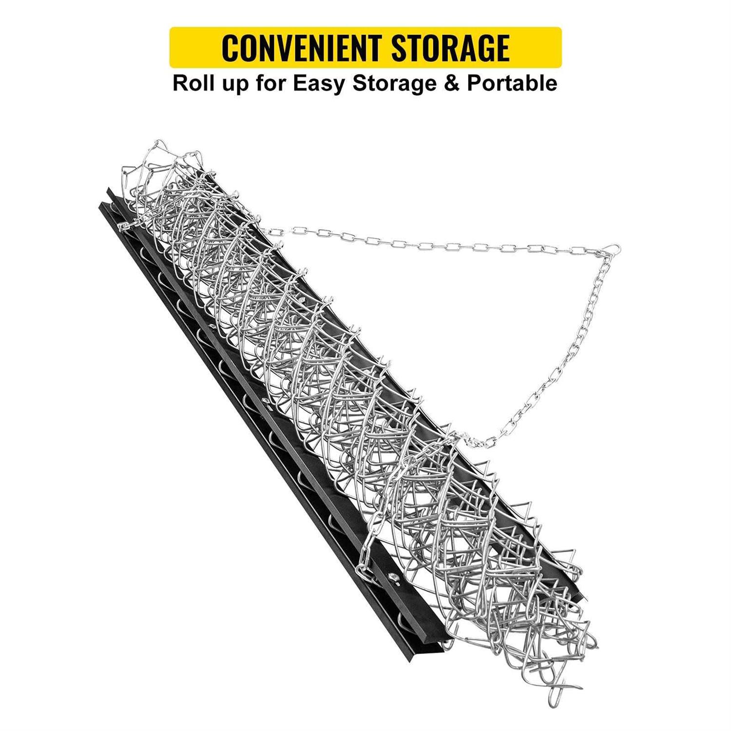 VEVOR 4 x 5 ft ATV Chain UTV Tractor Attachments Drag Mat for Landscape Leveling or Sod Prepping - Image 3