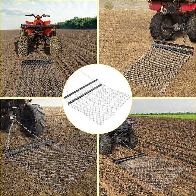 VEVOR 4 x 5 ft ATV Chain UTV Tractor Attachments Drag Mat for Landscape Leveling or Sod Prepping - Image 5