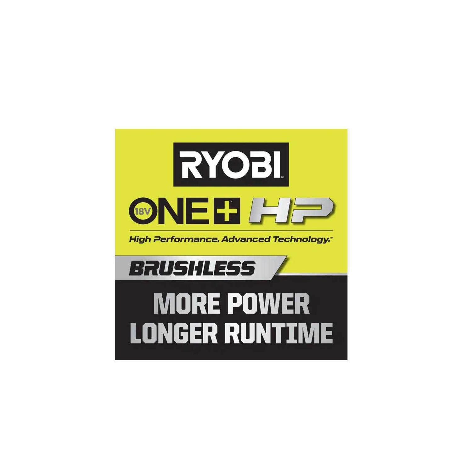 Ryobi One+ HP 18V Brushless 110 MPH 350 CFM Cordless Variable-Speed Jet Fan Leaf Blower - Image 4