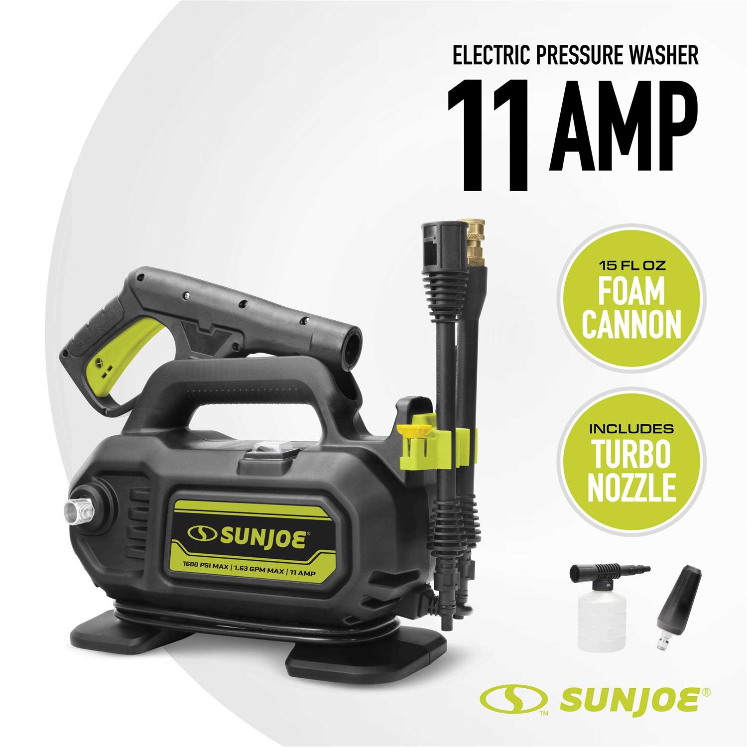 Sun Joe Electric Pressure Washer with Foam Cannon & Spray Nozzle SPX160E-MAX - Image 3