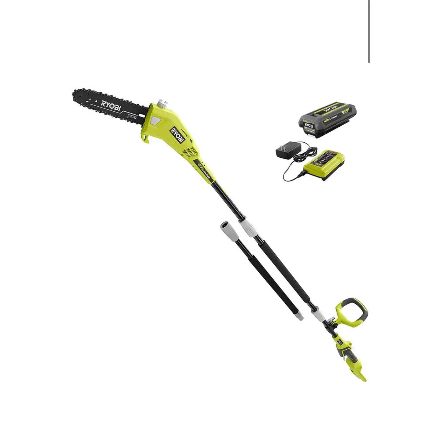 RYOBI 40V 10 in. Cordless Battery Pole Saw with 2.0 Ah Battery and Charger