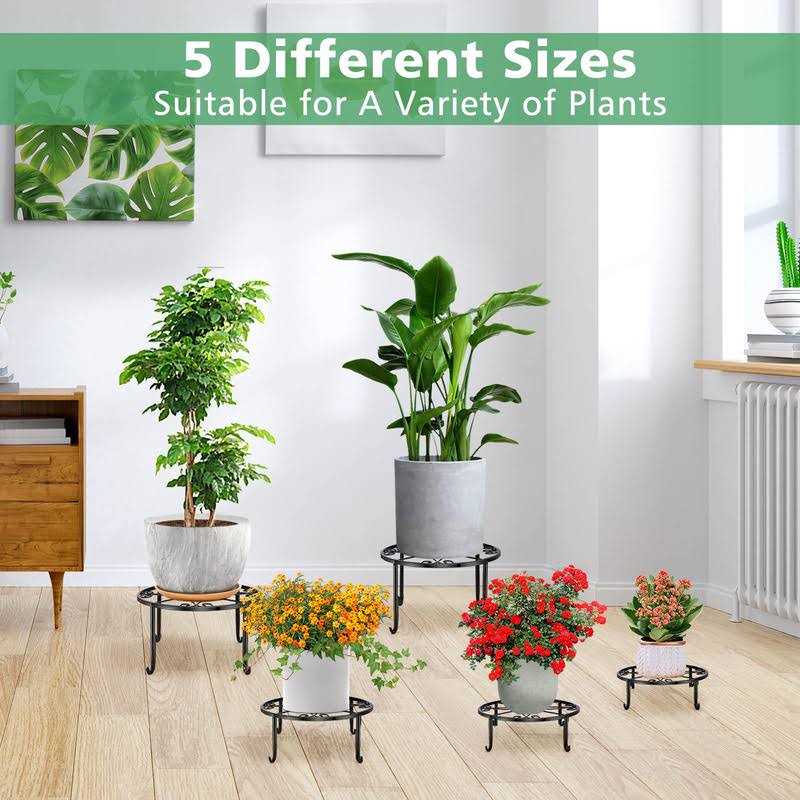 Roadwater 5 Pack Metal Plant Stand For Outdoor Indoor Plants Bronze Heavy Duty Flower Pot Stands For Multiple Plant - Image 2