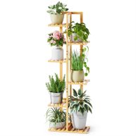 Rossny Plant Stand Indoor 6 Tier 7 Potted Bamboo Plant Stands for Multiple Indoor Plants