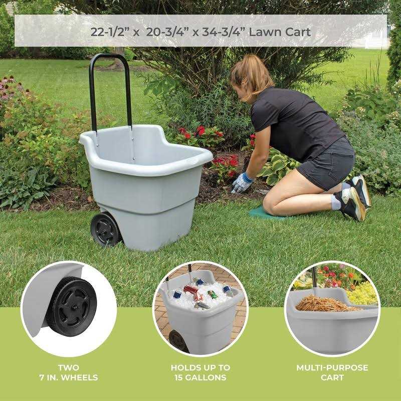 Suncast 15 Gallon Lawn Cart - Image 5