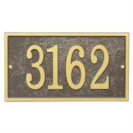Whitehall Products Fast & Easy Rectangle House Numbers Plaque