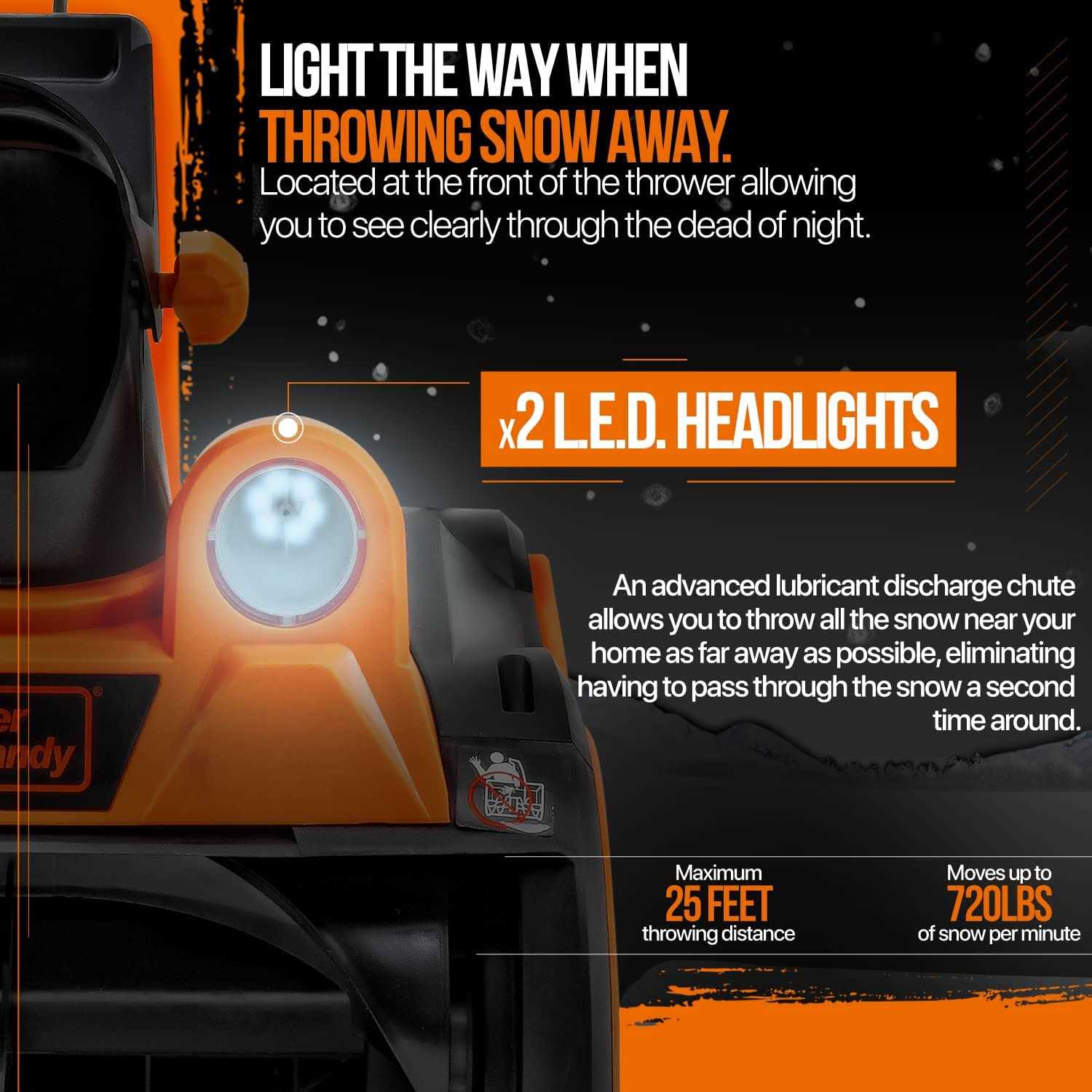 SuperHandy Electric Snow Thrower TRI-GUT110 - Image 2