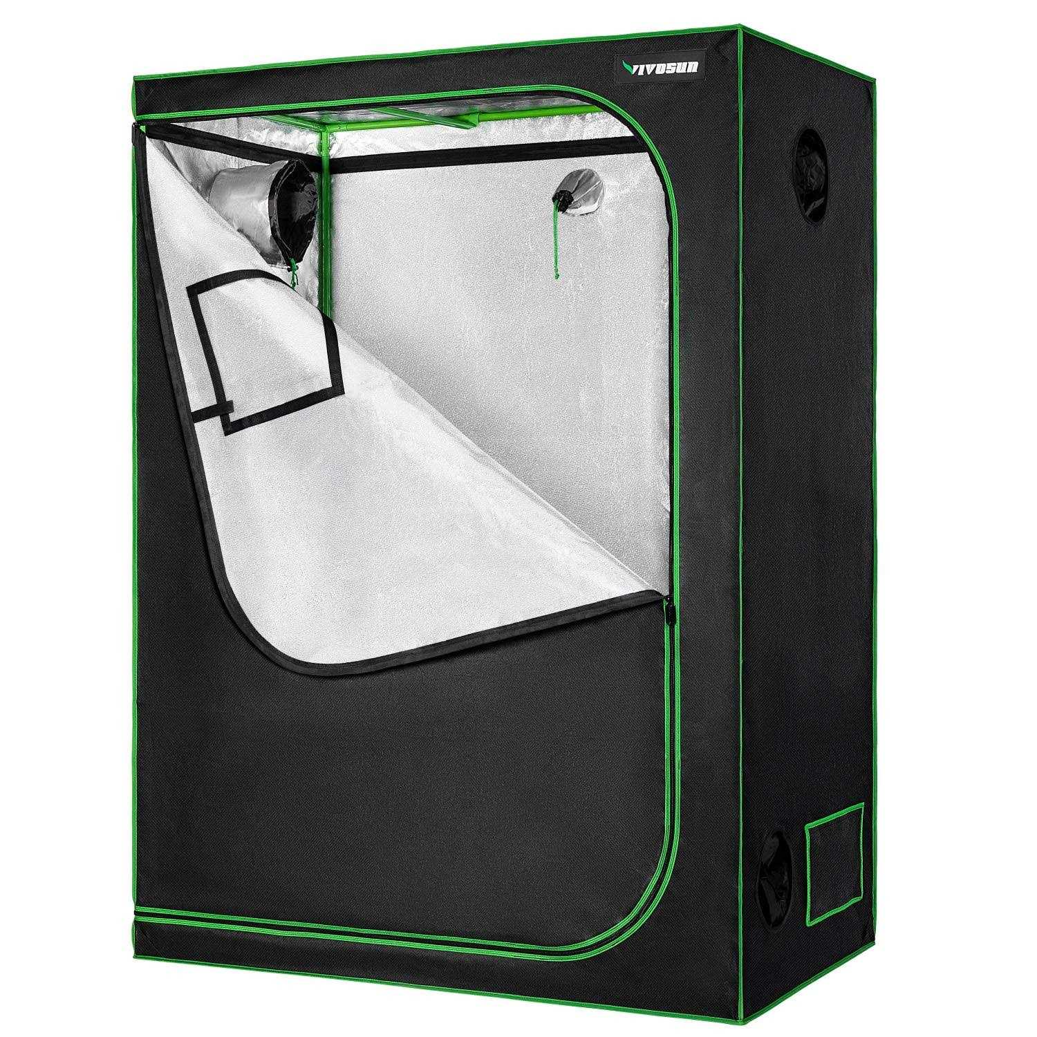 VIVOSUN 48x22x24x22x60x22 Mylar Hydroponic Grow Tent with Observation Window and Floor