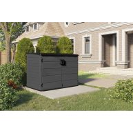 Suncast Storage Shed The Stow Away 5 ft. x 3 ft. Resin Horizontal with Floor Kit