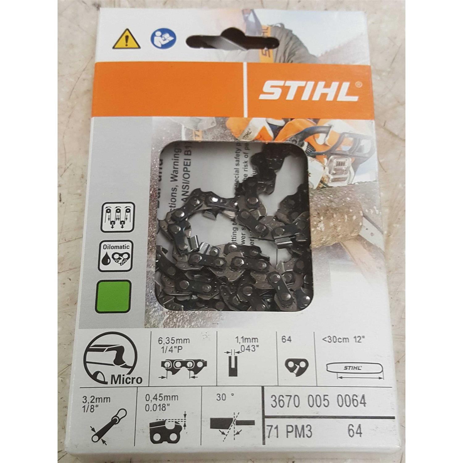 STIHL 12 Oilomatic Picco Micro 3 71PM3-64 Saw Chain