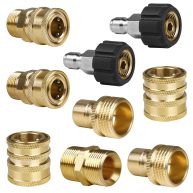 Wojet Pressure Washer Adapter Set Quick Disconnect Kit M22 Swivel To 3/8&” Quick Connect