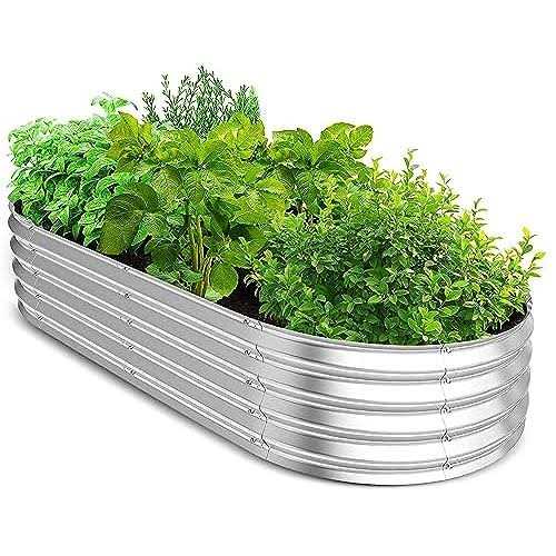 Utopia Home Galvanized Raised Garden Bed 2ft Planter Boxes Outdoor with Easy Assembly