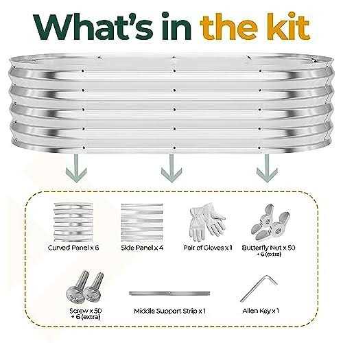 Utopia Home Galvanized Raised Garden Bed 2ft Planter Boxes Outdoor with Easy Assembly - Image 2