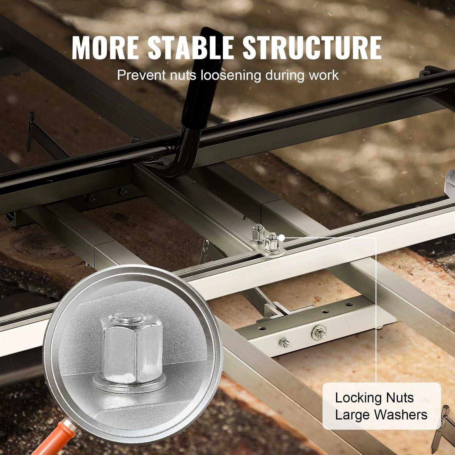 VEVOR Chainsaw Mill and Rail Mill Guide System Portable Sawmill 14-36 Guide Bar - Image 5