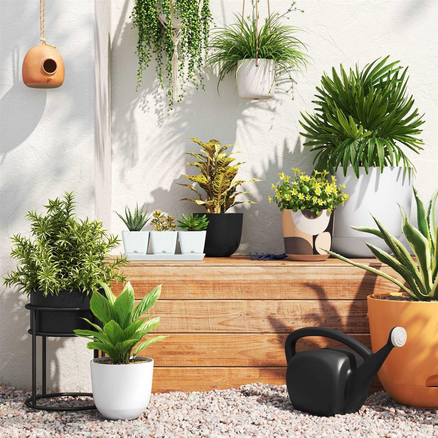 Room Essentials Wide Self-Watering Indoor Outdoor Planter Pots - Image 4