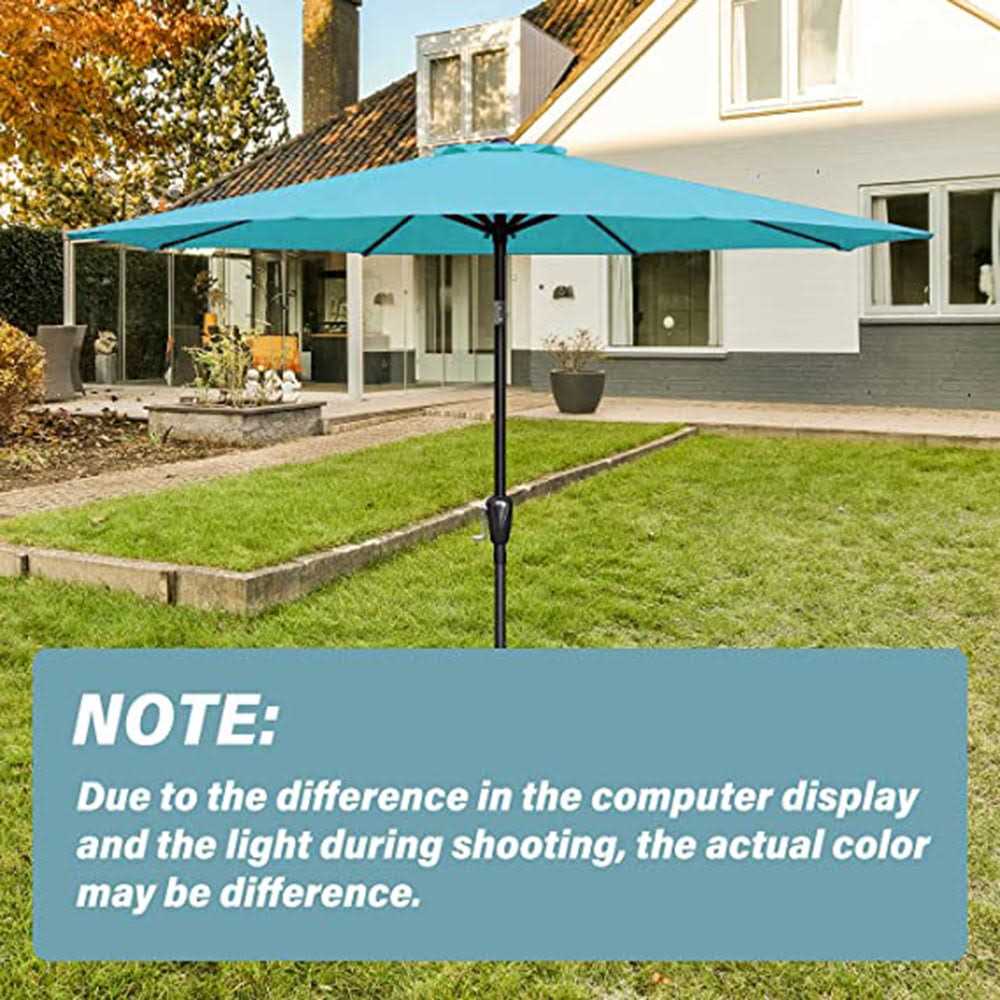Simple Deluxe 9′ Patio Outdoor Table Market Yard Umbrella Replacement Top Cover with 8 Ribs - Image 2