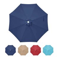 Simple Deluxe 9′ Patio Outdoor Table Market Yard Umbrella Replacement Top Cover with 8 Ribs