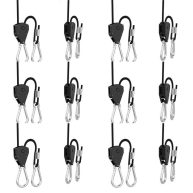 vanleno 6 Pairs 1/8 inch Adjustable Heavy Duty Rope Hanger Reinforced Metal Internal Gears Ratchets foe Growing Light Fixtures