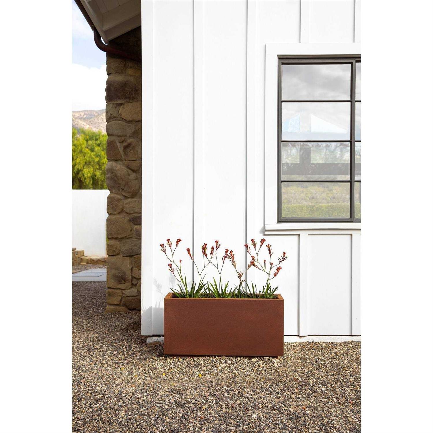 Veradek Corten Steel Long Box Planter - Image 4