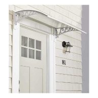 The Lakeside Collection White 47.5 Window Awning or Front Door Canopy
