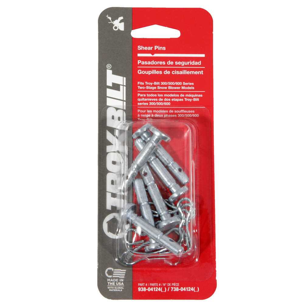 Troy-Bilt Original Equipment Shear Pins For All 2-Stage Snow Blowers
