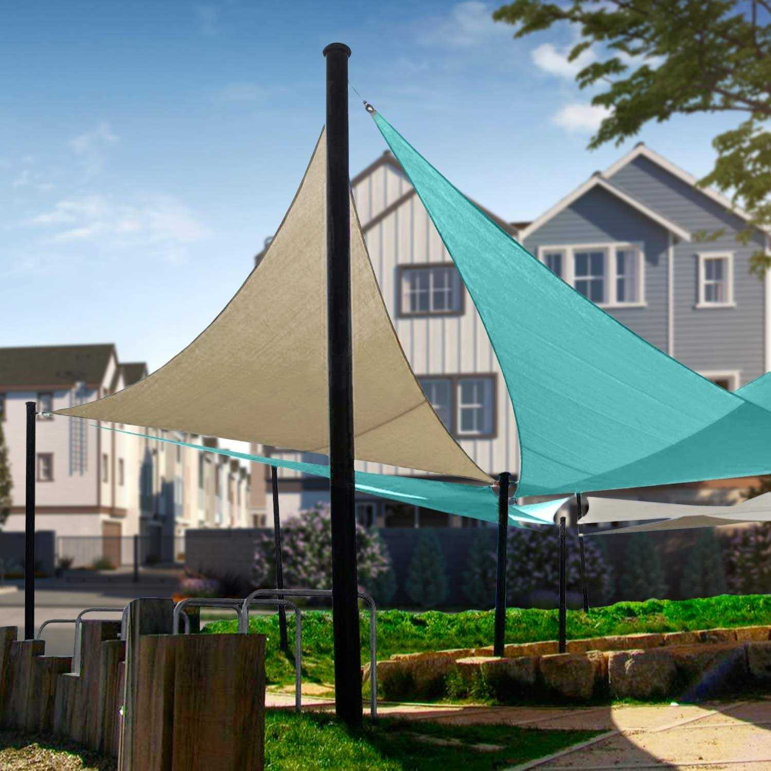 Tang Sunshades Depot Sun Shade Sail 180 Gsm Hdpe Equilateral Triangle Permeable Canopy - Image 5
