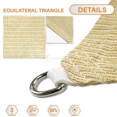 Tang Sunshades Depot Sun Shade Sail 180 Gsm Hdpe Equilateral Triangle Permeable Canopy