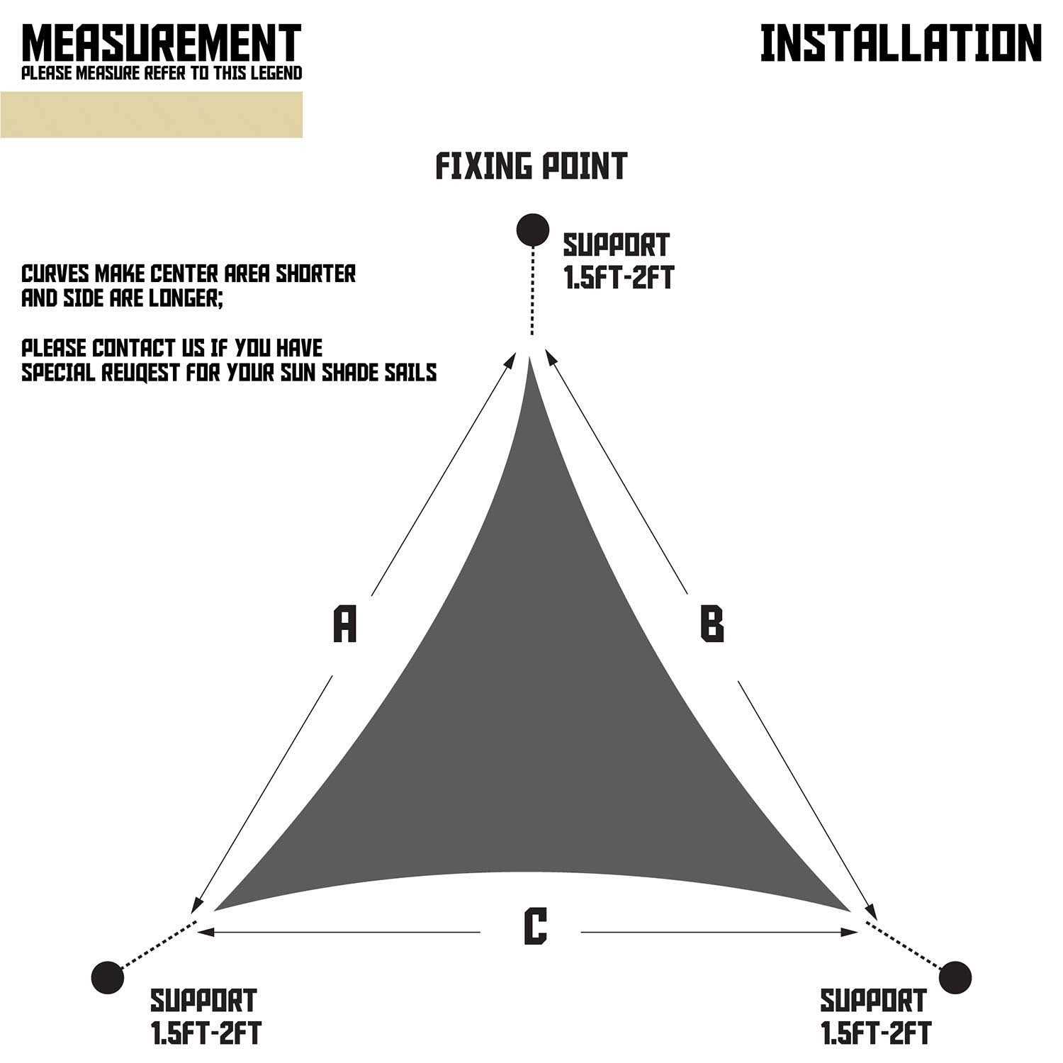 Tang Sunshades Depot Sun Shade Sail 180 Gsm Hdpe Equilateral Triangle Permeable Canopy - Image 5