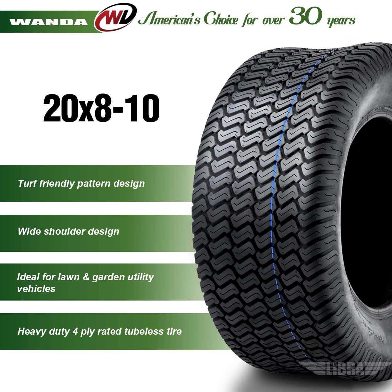 Set 4 Wanda Lawn Mower Turf Tires 4PR - Image 2