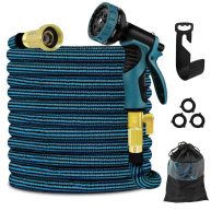 WeGuard 3/4 in. 100 ft. Expandable Garden Hose Flexible Water Hose with 10 Function Nozzle Durable 3750d Water Hose