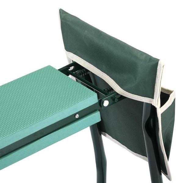 Sandinrayli 24 in.Garden Kneeler and Seat Folding Outdoor Bench with Tool Bags - Image 2