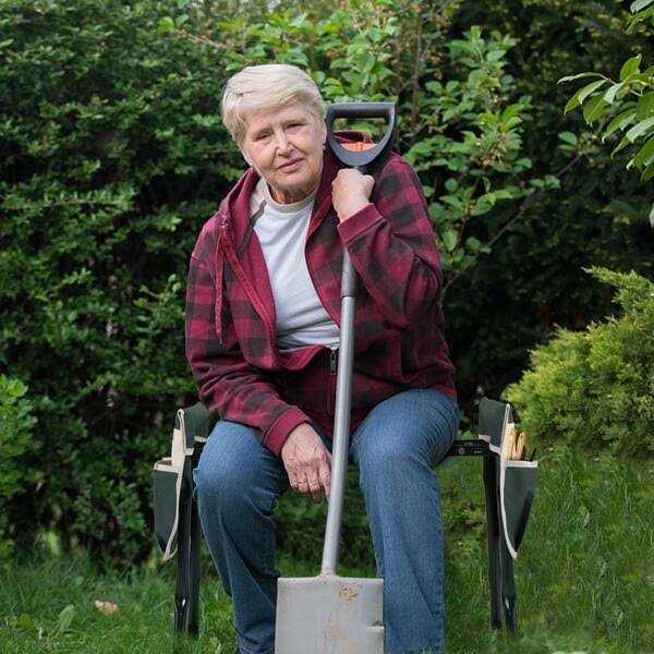 Sandinrayli 24 in.Garden Kneeler and Seat Folding Outdoor Bench with Tool Bags - Image 5