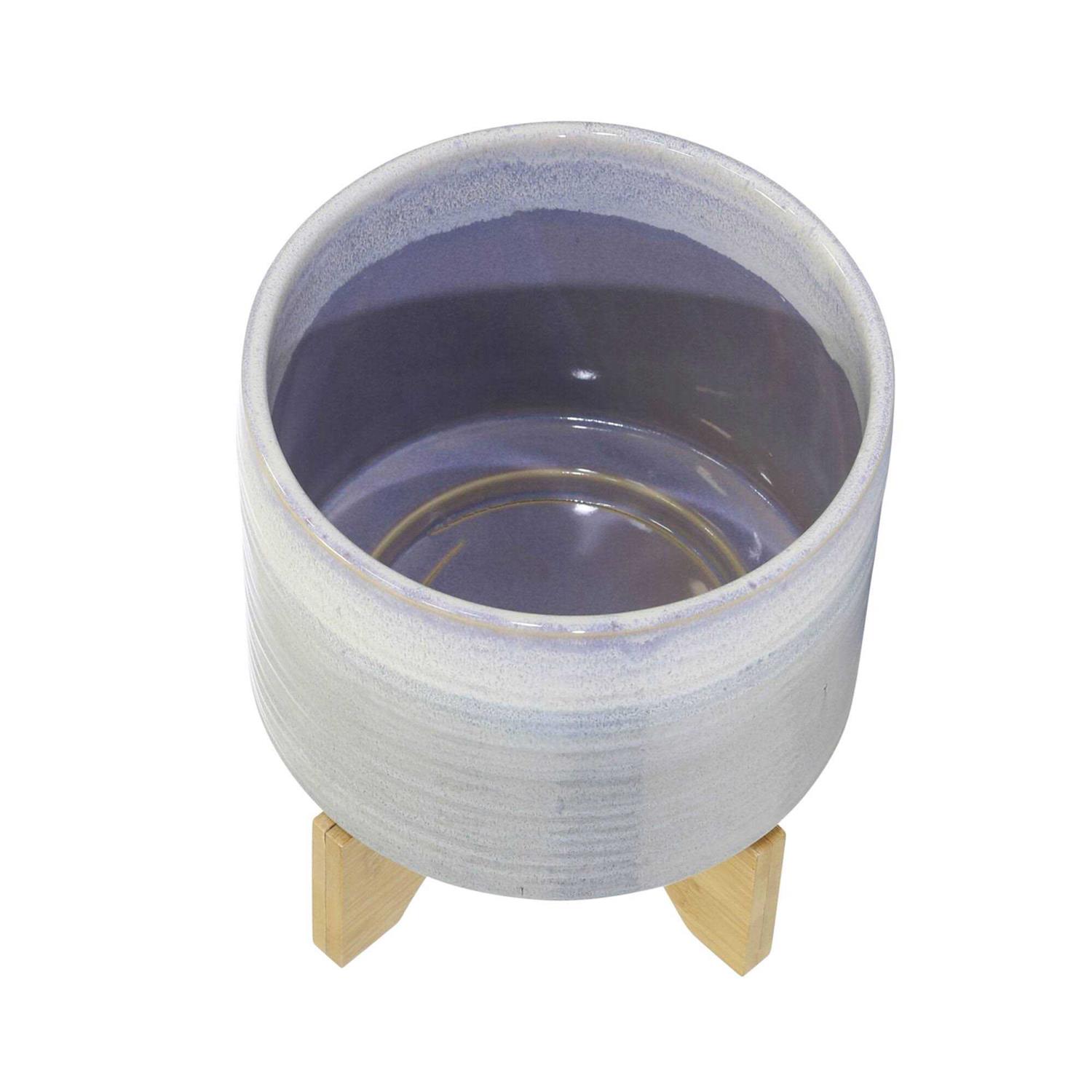 Sagebrook Home Ceramic 8 Planter On Stand - Image 4