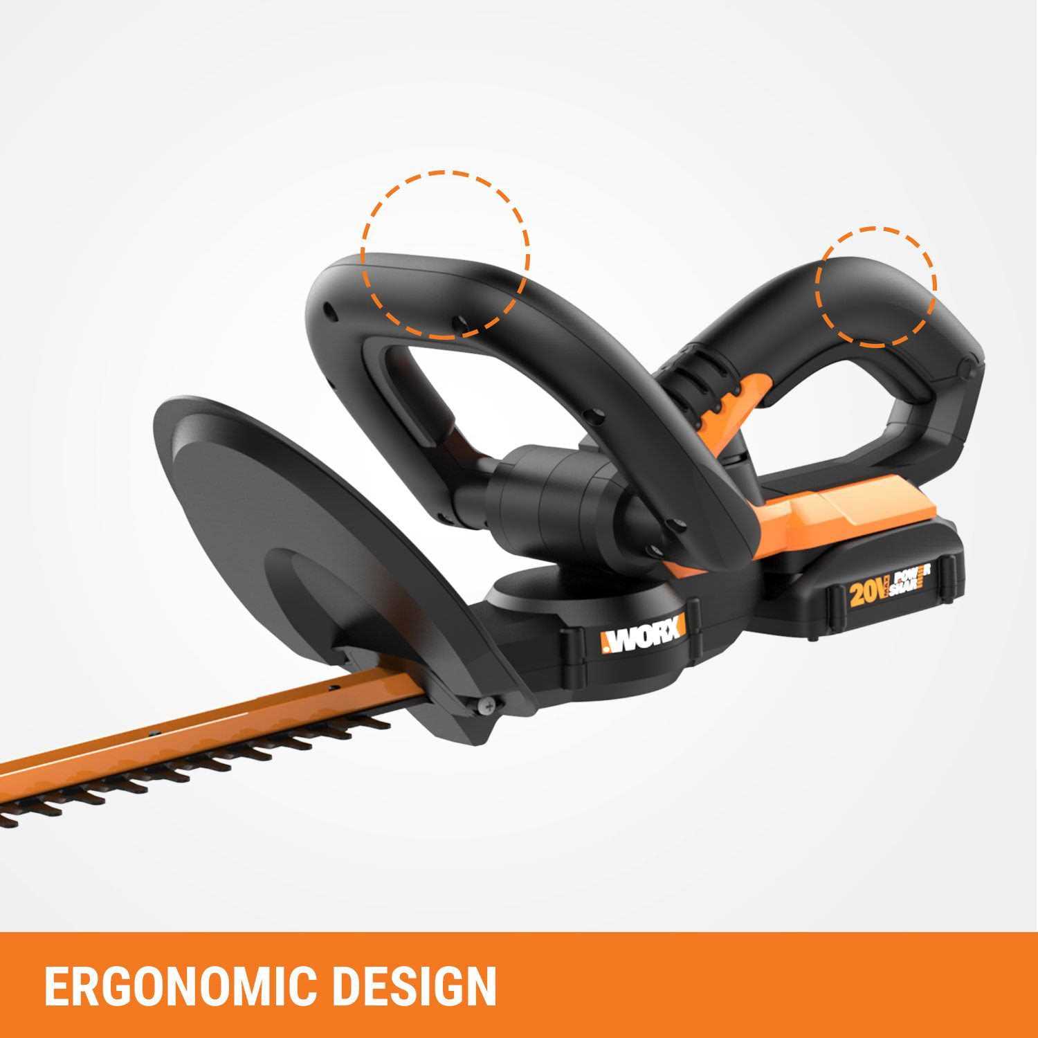 Worx 20V Cordless Hedge Trimmer - Image 3