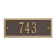 Whitehall Hartford Wall One Line Address Plaque