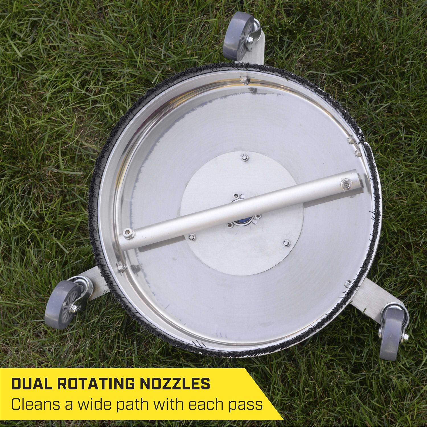 SurfaceMaxx 14.5-in 4500 PSI Rotating Surface Cleaner for Gas Pressure Washers Stainless Steel - Image 3