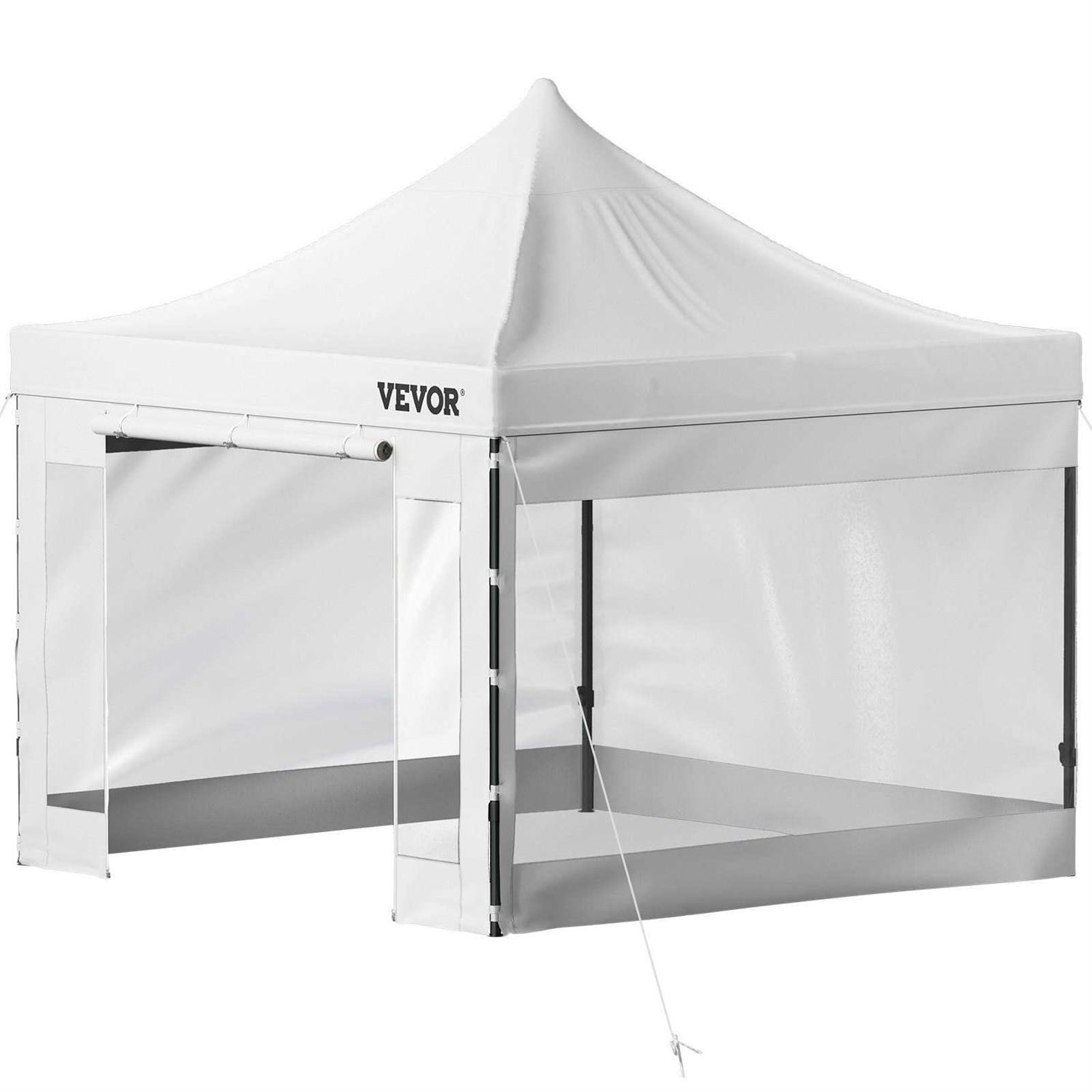 VEVOR 10 Ft. x 10 Ft. Pop Up Canopy Tent Outdoor Patio Gazebo Tent Uv Resistant Waterproof Instant Gazebo Shelter