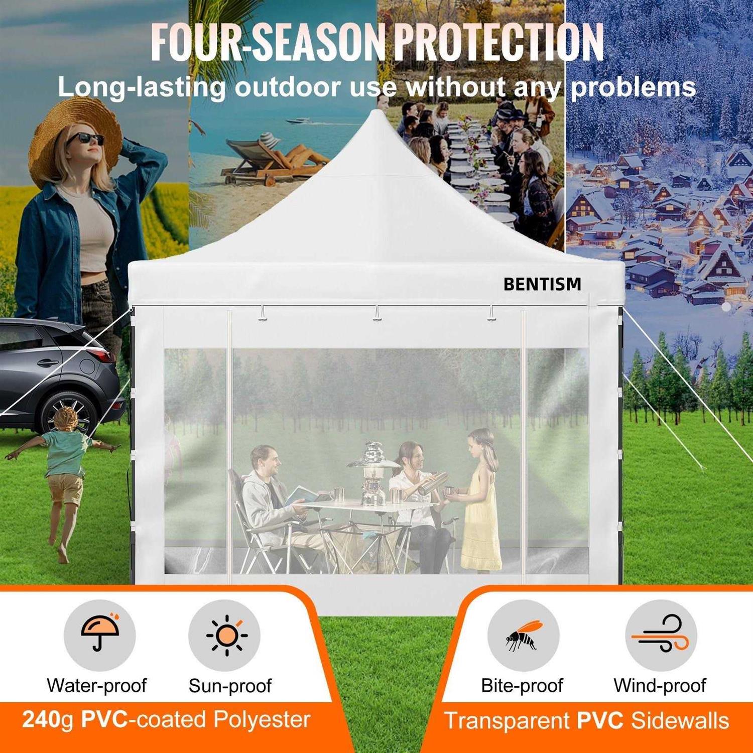VEVOR 10 Ft. x 10 Ft. Pop Up Canopy Tent Outdoor Patio Gazebo Tent Uv Resistant Waterproof Instant Gazebo Shelter - Image 2