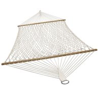 Sunnydaze 2-Person Cotton Rope Hammock with Spreader Bars