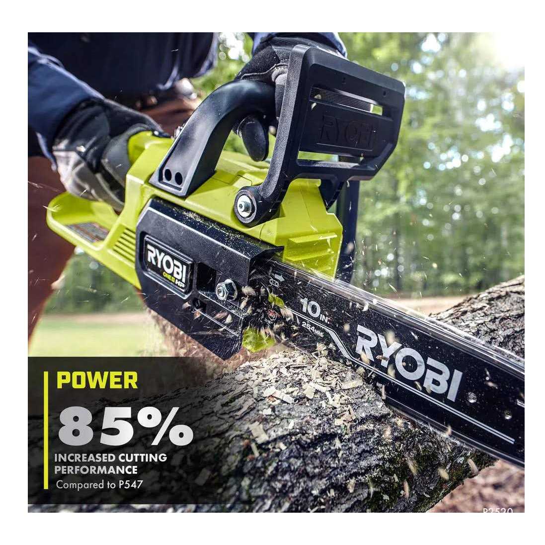 RYOBI ONE+ HP 18V Brushless 10 in. Battery Chainsaw with 4.0 - Image 2