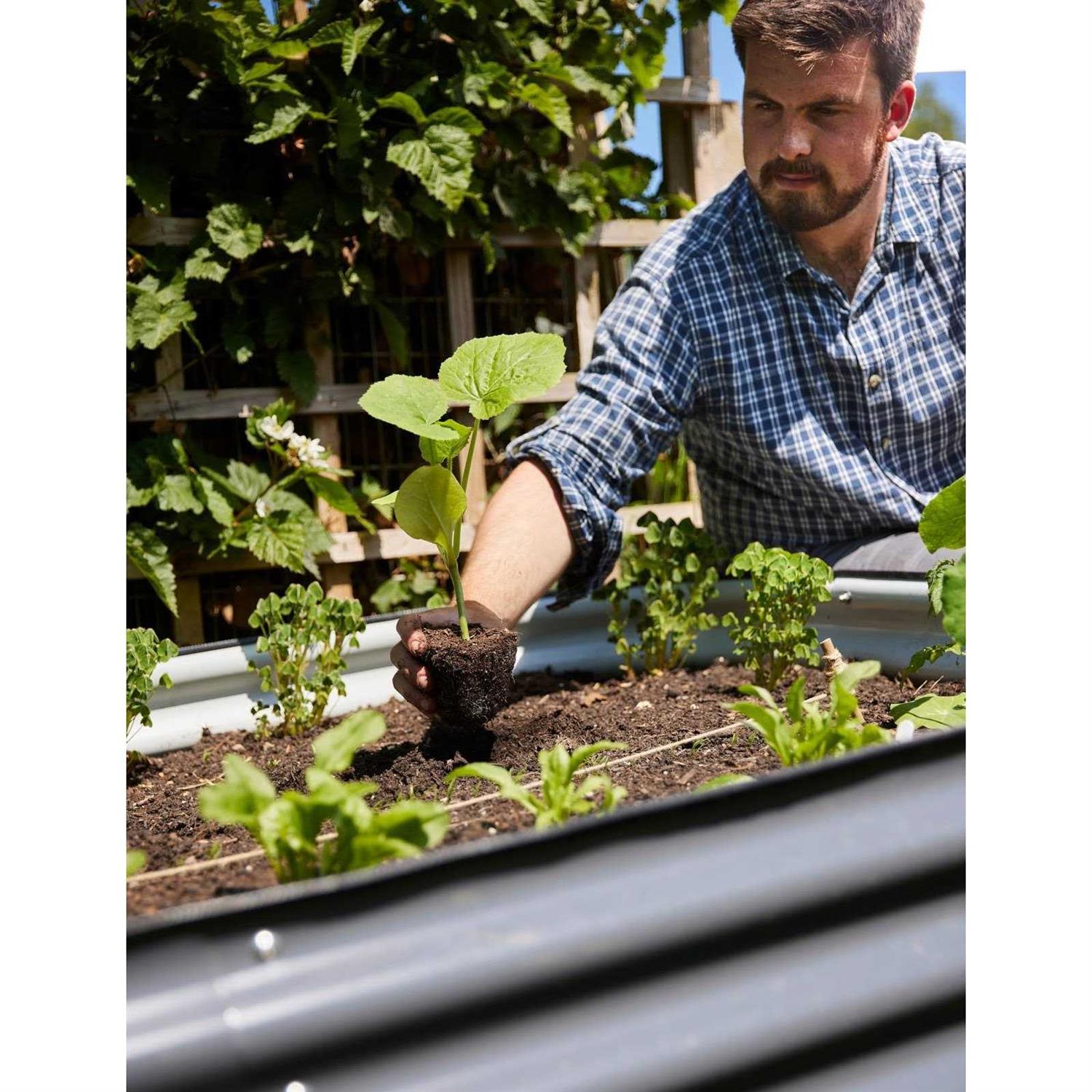 Vego Garden 17 Tall 9 In 1 Modular Metal Raised Garden Bed Kit - Image 2