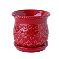 The Pioneer Woman Embossed Timeless Geo Planter Stoneware