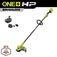 RYOBI ONE+ HP 18V Brushless 13 in. Cordless Battery String Trimmer with 4.0 Ah Battery and Charger