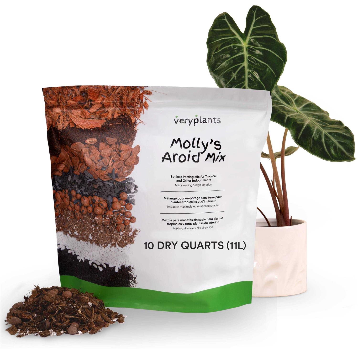 VERYPLANTS Molly’s Aroid Mix Premium Tropical Plant Soilless Potting Mix