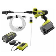 RYOBI 40-Volt HP Brushless EZClean 600 PSI 0.7 GPM Cold Water Power Cleaner with 2.0 Ah Battery and Charger