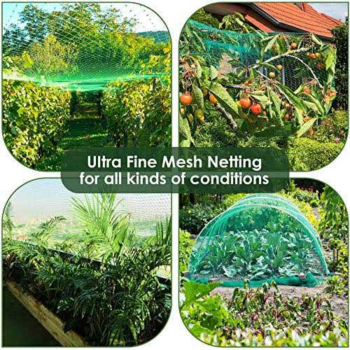 Ruolan Bird Netting for Garden Protect Vegetable Plants and Fruit Trees,Plastic Trellis Netting for Birds, Deer,Squirrels and Other Animals - Image 2