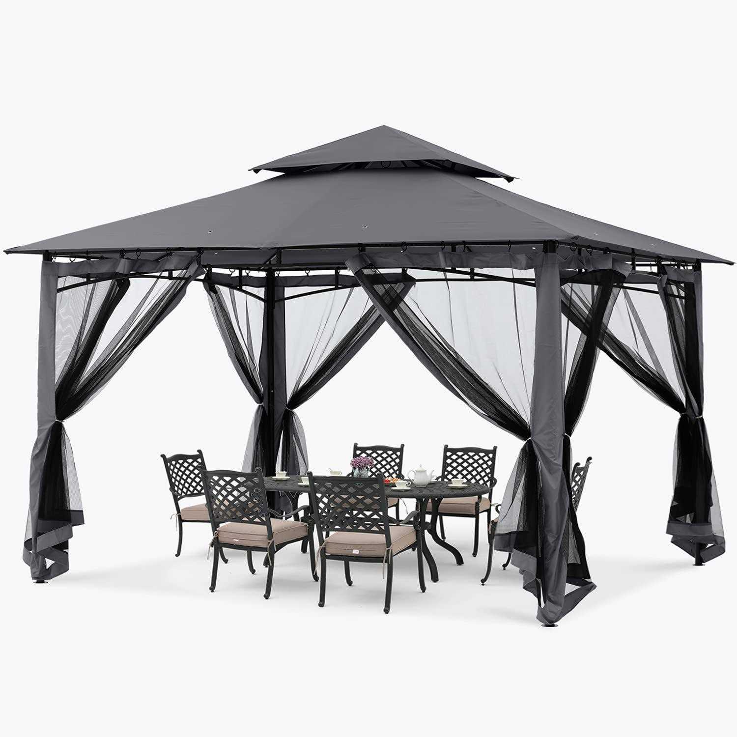 Sturdy Patio Gazebo 10 Ft x with Mosquito Netting by ABCCANOPY - Image 2