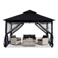 Sturdy Patio Gazebo 10 Ft x with Mosquito Netting by ABCCANOPY