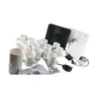 TIRUSS hydroponic Tower Growing sytem Indoor hydroponic Grow System Vertical Grow Tower 15 Layer 45 Plants Sites with Pump and Movable Water Tank